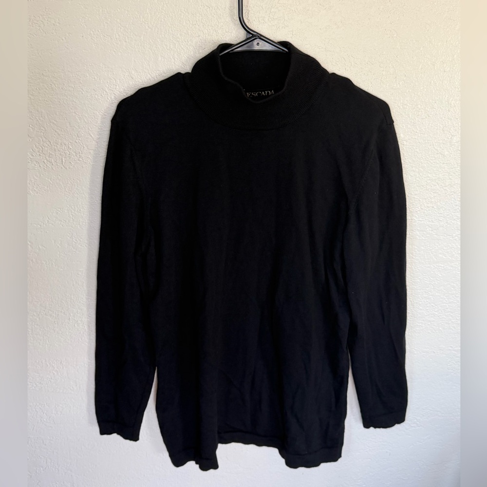 Escada Classic Vintage Black Turtleneck Sweater
